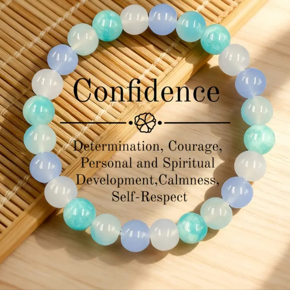 4/$20.  #71. Tranquil Blue and White Beaded Bracelet